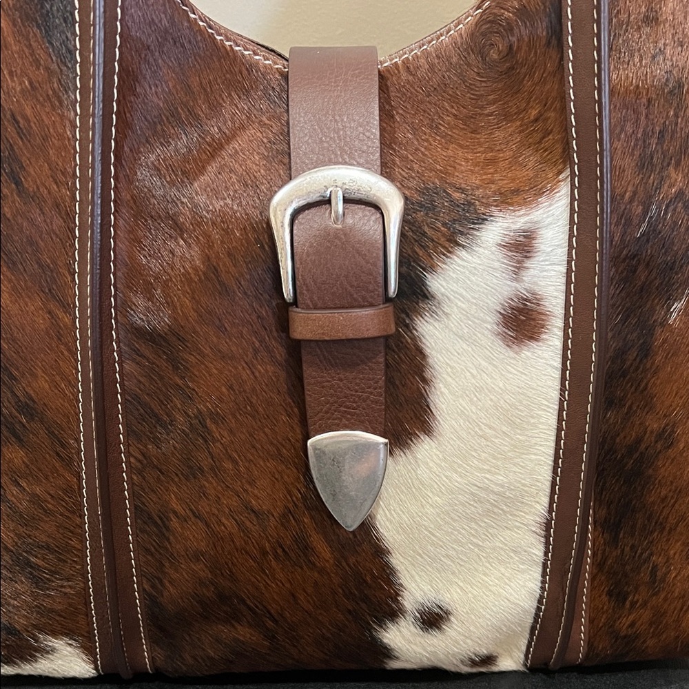 Cavalcanti Collection | Italian Hair On Cowhide Leather Hobo Bag - Picture 4 of 17